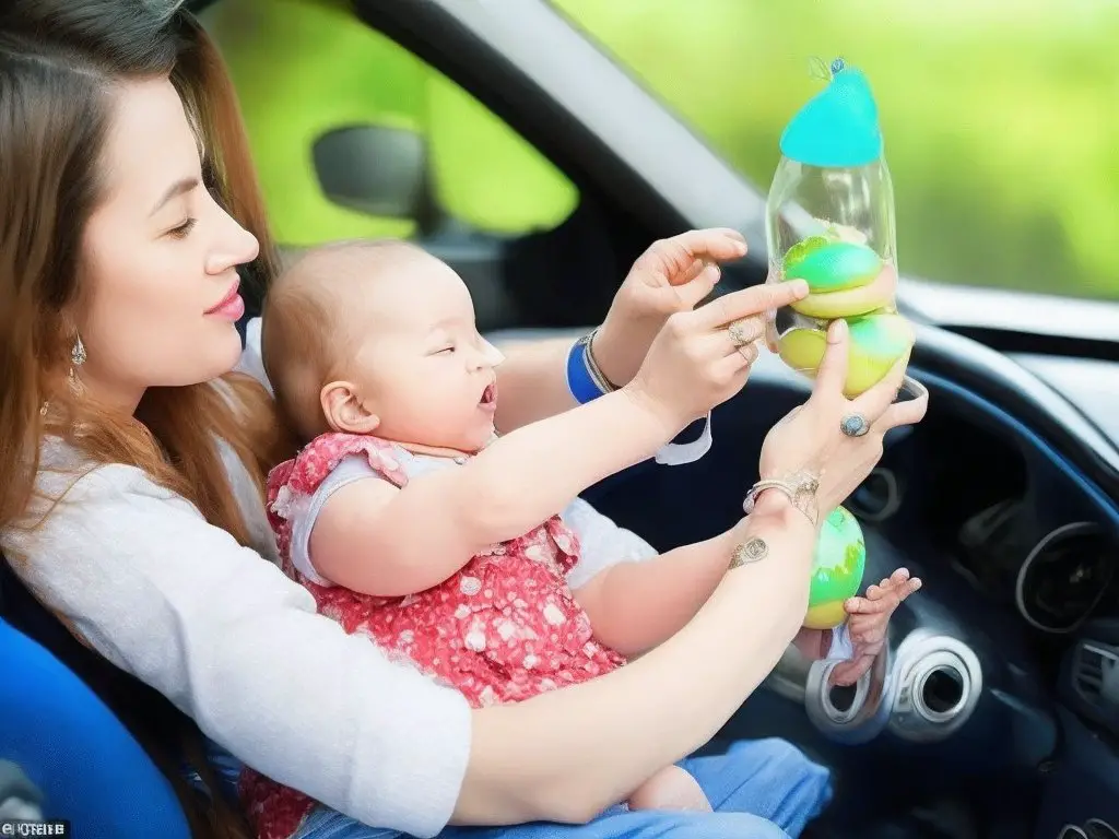 It Becomes-Difficult-For-A-Mother-To-Feed-Her-Baby-While-Driving​
