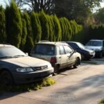 can you park a car without plates in your driveway